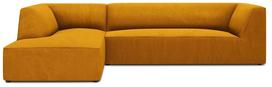 Kampinė sofa Micadoni Home Ruby 4 Seats, aukso sp., kairinė, 273 x 180 cm x 69 cm