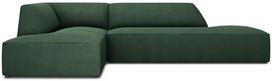 Kampinė sofa Micadoni Home Ruby Modular 4 Seats, žalia sp., kairinė, 273 x 180 cm x 69 cm