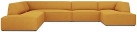 Kampinė sofa Micadoni Home Ruby Panoramic 7 Seats, geltona sp., kairinė, 366 x 273 cm x 69 cm