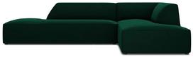 Kampinė sofa Micadoni Home Ruby Modular 4 Seats, tamsiai žalia sp., dešininė, 273 x 180 cm x 69 cm