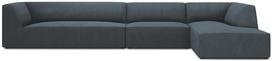 Kampinė sofa Micadoni Home Ruby 5 Seats, mėlyna sp., dešininė, 366 x 180 cm x 69 cm