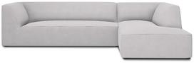Kampinė sofa Micadoni Home Ruby 4 Seats, šviesiai pilka sp., dešininė, 273 x 180 cm x 69 cm