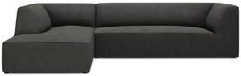 Kampinė sofa Micadoni Home Ruby 4 Seats, tamsiai pilka sp., kairinė, 273 x 180 cm x 69 cm