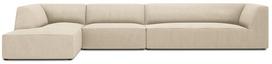 Kampinė sofa Micadoni Home Ruby 5 Seats, smėlio ruda sp., kairinė, 366 x 180 cm x 69 cm