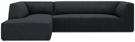 Kampinė sofa Micadoni Home Ruby 4 Seats, juoda sp., kairinė, 273 x 180 cm x 69 cm
