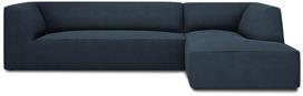 Kampinė sofa Micadoni Home Ruby 4 Seats, tamsiai mėlyna sp., dešininė, 273 x 180 cm x 69 cm
