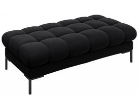 Pufas Micadoni Home Mamaia Velvet, juoda sp., 133 cm x 62 cm x 41 cm