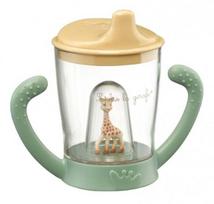 Puodelis su snapeliu Vulli Sophie La Girafe Non Drip Cup, 180 ml, Nuo 6 mėnesių, plastikas, įvairių spalvų