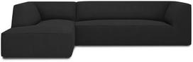 Kampinė sofa Micadoni Home Ruby 4 Seats, grafito sp., kairinė, 273 x 180 cm x 69 cm