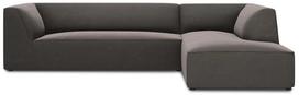 Kampinė sofa Micadoni Home Ruby 4 Seats, tamsiai pilka sp., dešininė, 273 x 180 cm x 69 cm