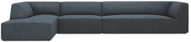 Kampinė sofa Micadoni Home Ruby 5 Seats, mėlyna sp., kairinė, 366 x 180 cm x 69 cm