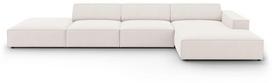 Kampinė sofa Micadoni Home Jodie 5 Seats, šviesiai ruda sp., dešininė, 341 x 166 cm x 70 cm