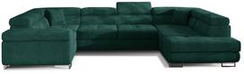 Kampinė sofa Letto Kronos 19, tamsiai žalia sp., dešininė, 202 x 340 cm x 90 cm