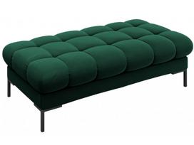 Pufas Micadoni Home Mamaia Velvet, juoda sp./žalia sp., 133 cm x 62 cm x 41 cm