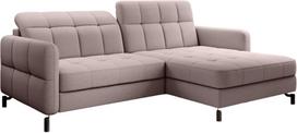 Kampinė sofa Lorelle Omega 91, rožinė sp., dešininė, 160 x 225 cm x 105 cm