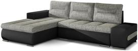 Kampinė sofa Ottavio Berlin 01, Soft 11, juoda sp./pilka sp., kairinė, 180 x 275 cm x 85 cm
