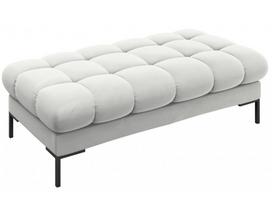 Pufas Micadoni Home Mamaia Velvet, juoda sp./šviesiai pilka sp., 133 cm x 62 cm x 41 cm