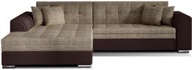 Kampinė sofa Sorento Berlin 03, Soft 66, šviesiai ruda sp./tamsiai ruda sp., kairinė, 195 x 295 cm x 80 cm
