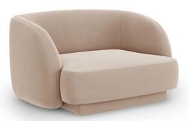 Krėslas Micadoni Home Miley Velvet, šviesiai ruda sp., 85 cm x 109 cm x 74 cm