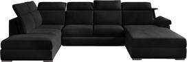 Kampinė sofa Evanell Mat Velvet 99, tamsiai pilka sp., dešininė, 216 x 330 cm x 102 cm