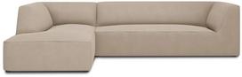 Kampinė sofa Micadoni Home Ruby 4 Seats, smėlio ruda sp., kairinė, 273 x 180 cm x 69 cm