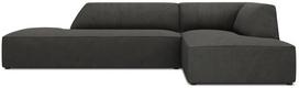 Kampinė sofa Micadoni Home Ruby Modular 4 Seats, tamsiai pilka sp., dešininė, 273 x 180 cm x 69 cm