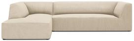 Kampinė sofa Micadoni Home Ruby 4 Seats, šviesiai ruda sp., kairinė, 273 x 180 cm x 69 cm