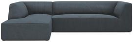 Kampinė sofa Micadoni Home Ruby 4 Seats, mėlyna sp., kairinė, 273 x 180 cm x 69 cm