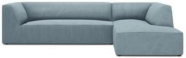 Kampinė sofa Micadoni Home Ruby 4 Seats, žydra sp., dešininė, 273 x 180 cm x 69 cm