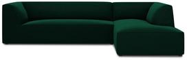 Kampinė sofa Micadoni Home Ruby 4 Seats, tamsiai žalia sp., dešininė, 273 x 180 cm x 69 cm