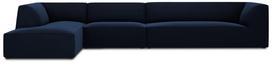 Kampinė sofa Micadoni Home Ruby 5 Seats, tamsiai mėlyna sp., kairinė, 366 x 180 cm x 69 cm