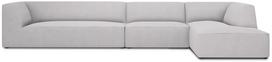 Kampinė sofa Micadoni Home Ruby 5 Seats, šviesiai pilka sp., dešininė, 366 x 180 cm x 69 cm