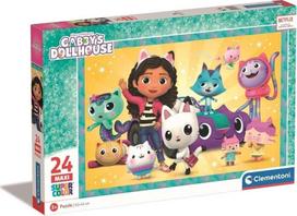 Dėlionė Clementoni Gabbys Dollhouse 28521, 42 cm x 62 cm, 24 vnt., įvairių spalvų