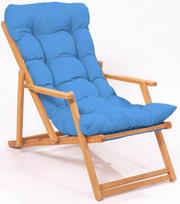 Lauko kėdė Kalune Design 644MYD1138, mėlyna sp., 48 cm x 66 cm x 110 cm