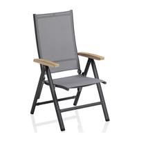 Lauko kėdė Kettler Cirrus 0100301-7110, antracito sp./sidabro sp., 70 cm x 62 cm x 109 cm
