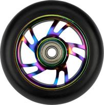 Priedas paspirtukams, ratukai Black Dragon Stunt Scooter Wheel Set Spoked Alu Neo Chrome, juoda sp., 2 vnt.