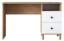 Rašomasis stalas su spintele Kalune Design HA109 893RAN3331, 120 cm x 50 cm, 73.8 cm, balta sp./riešuto sp.