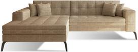 Kampinė sofa Solange Berlin 03, šviesiai ruda sp., kairinė, 292 x 196 cm x 80 cm