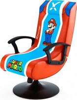 Žaidimų kėdė X Rocker Nintendo Video Super Mario, 45 x 42 x 94.5 cm, raudona sp./įvairių spalvų