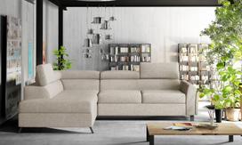 Kampinė sofa Kairos Cover 02, šviesiai ruda sp., kairinė, 200 x 265 cm x 95 cm