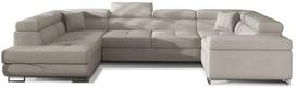 Kampinė sofa Letto Cover 02, šviesiai ruda sp., kairinė, 202 x 340 cm x 90 cm