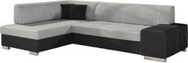Kampinė sofa Fabio Sawana 21, Soft 11, juoda sp./pilka sp., kairinė, 167 x 268 cm x 73 cm
