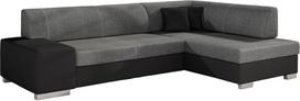 Kampinė sofa Fabio Sawana 05, Soft 11, juoda sp./tamsiai pilka sp., dešininė, 167 x 268 cm x 73 cm