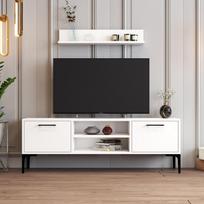 TV staliukas Kalune Design Riga, balta sp., 30 cm x 140 cm x 48 cm