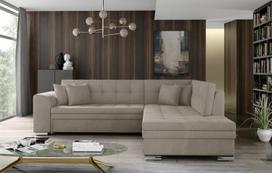 Kampinė sofa Pieretta Paros 02, šviesiai ruda sp., dešininė, 205 x 260 cm x 80 cm