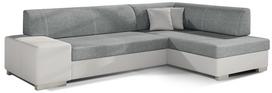 Kampinė sofa Fabio Cover 83, Soft 17, balta sp./pilka sp., dešininė, 167 x 268 cm x 73 cm
