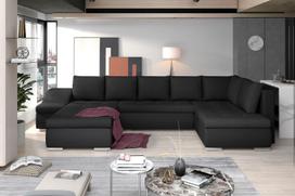 Kampinė sofa Giovanni Sawana 14, Soft 11, juoda sp., kairinė, 200 x 340 cm x 88 cm