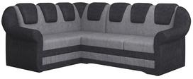 Kampinė sofa Lord II Dora 90, Dora 96, juoda sp./pilka sp., kairinė, 190 x 180 cm x 105 cm