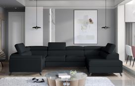 Kampinė sofa Escada Monolith 97, tamsiai pilka sp., dešininė, 200 x 330 cm x 98 cm