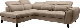 Kampinė sofa Noble Nube 20, šviesiai ruda sp., kairinė, 201 x 255 cm x 100 cm